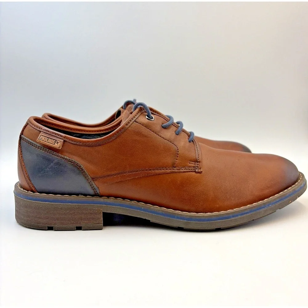 Pikolinos York Oxfords Men's Lace Up Brown Leather Shoes EU 42 US 8.5 Portugal